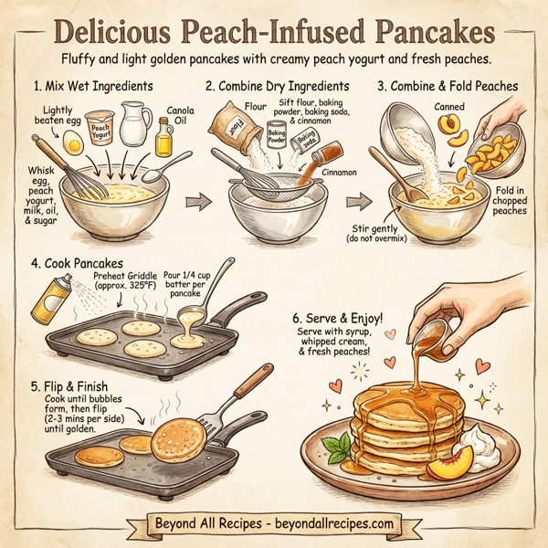 Delicious Peach-Infused Pancakes instructions
