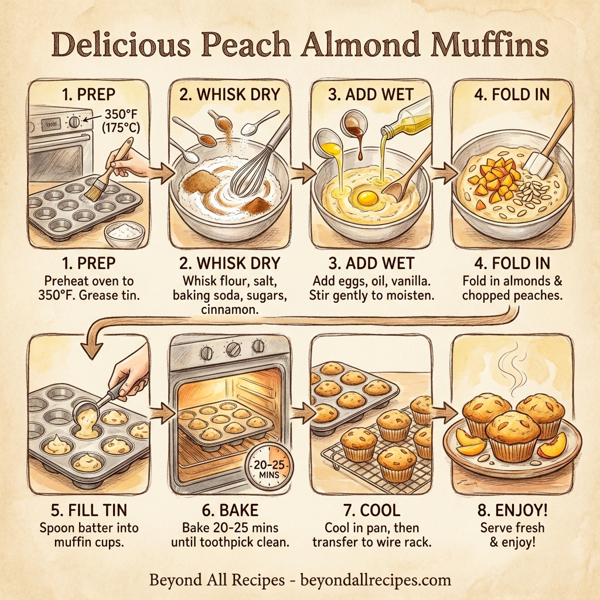 Delicious Peach Almond Muffins instructions