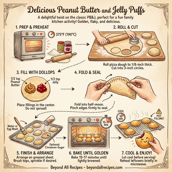Delicious Peanut Butter and Jelly Puffs instructions