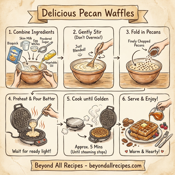 Delicious Pecan Waffles instructions