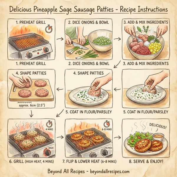 Delicious Pineapple Sage Sausage Patties instructions