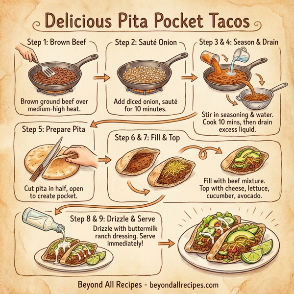 Delicious Pita Pocket Tacos instructions