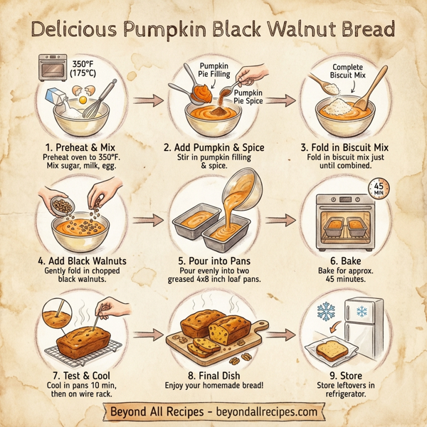 Delicious Pumpkin Black Walnut Bread instructions
