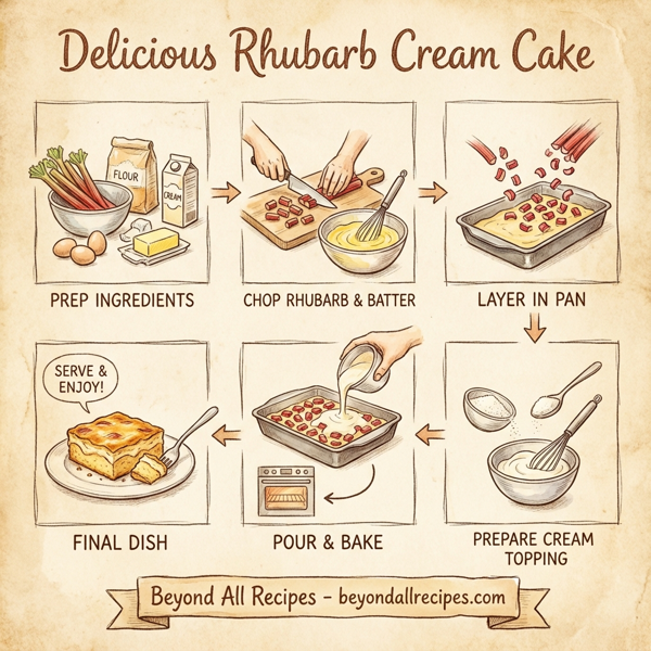 Delicious Rhubarb Cream Cake instructions