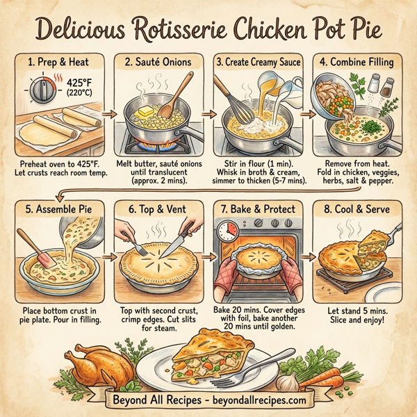 Delicious Rotisserie Chicken Pot Pie instructions