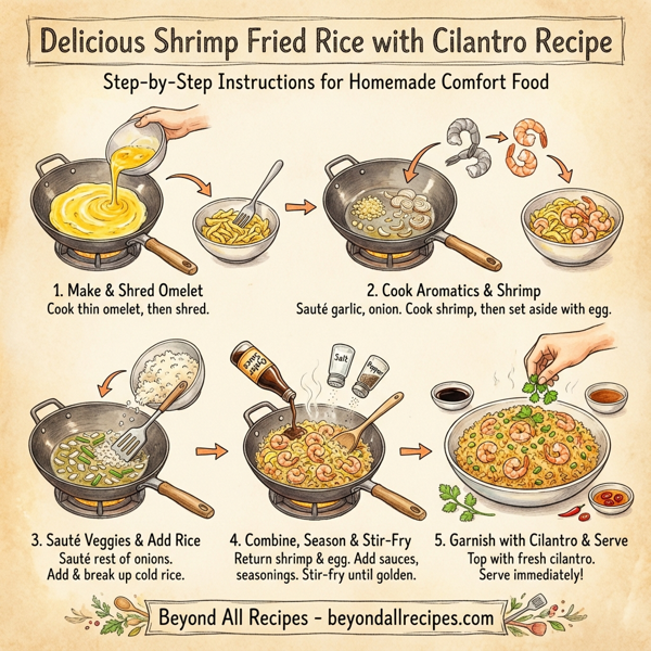Delicious Shrimp Fried Rice with Cilantro instructions