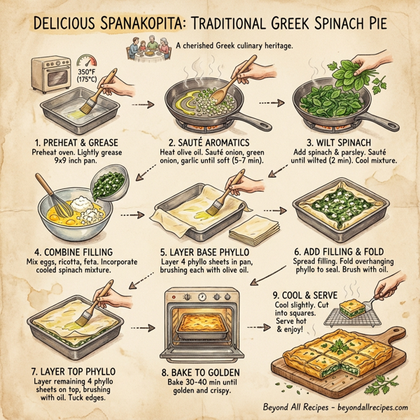 Delicious Spanakopita: Traditional Greek Spinach Pie instructions