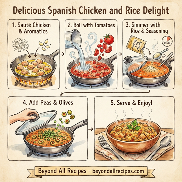 Delicious Spanish Chicken and Rice Delight instructions