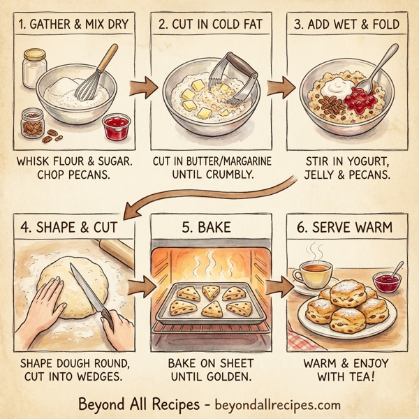 Delicious Strawberry Pecan Delight Scones instructions