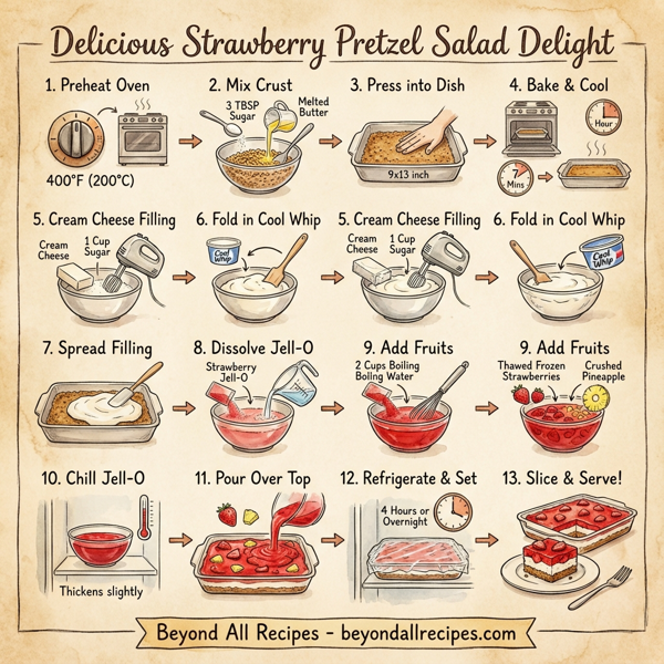 Delicious Strawberry Pretzel Salad Delight instructions