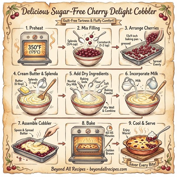 Delicious Sugar-Free Cherry Delight Cobbler instructions