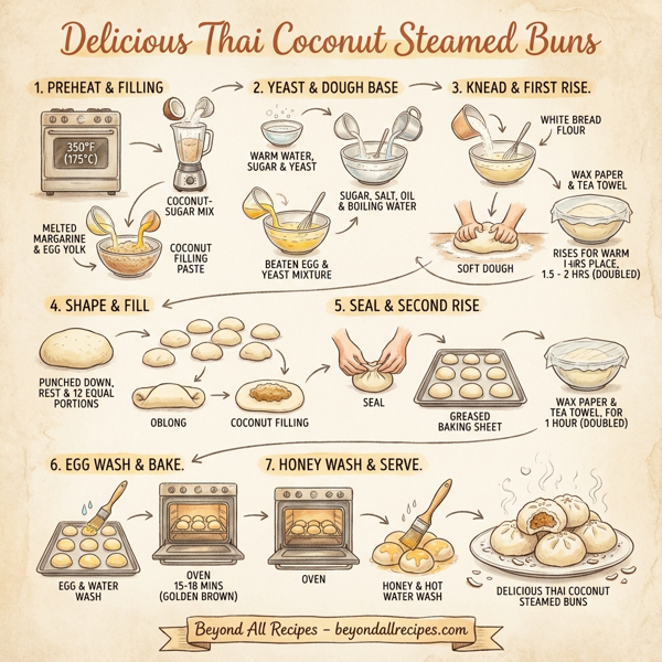 Delicious Thai Coconut Steamed Buns instructions