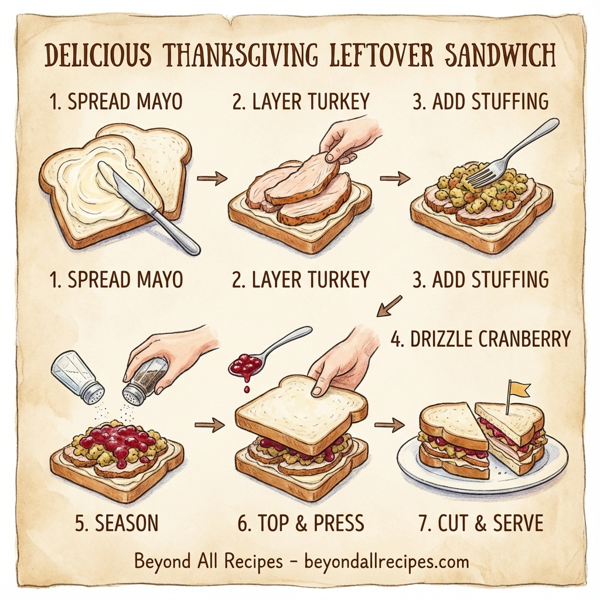 Delicious Thanksgiving Leftover Sandwich instructions