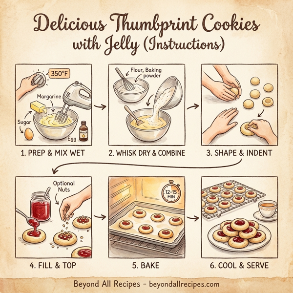 Delicious Thumbprint Cookies with Jelly instructions