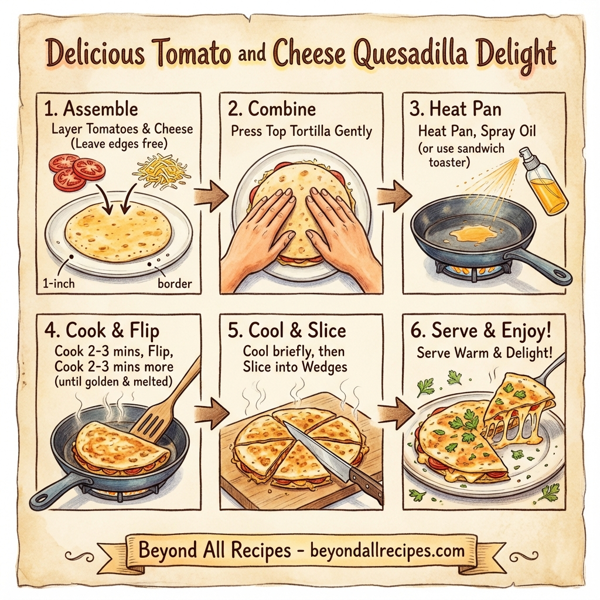 Delicious Tomato and Cheese Quesadilla Delight instructions