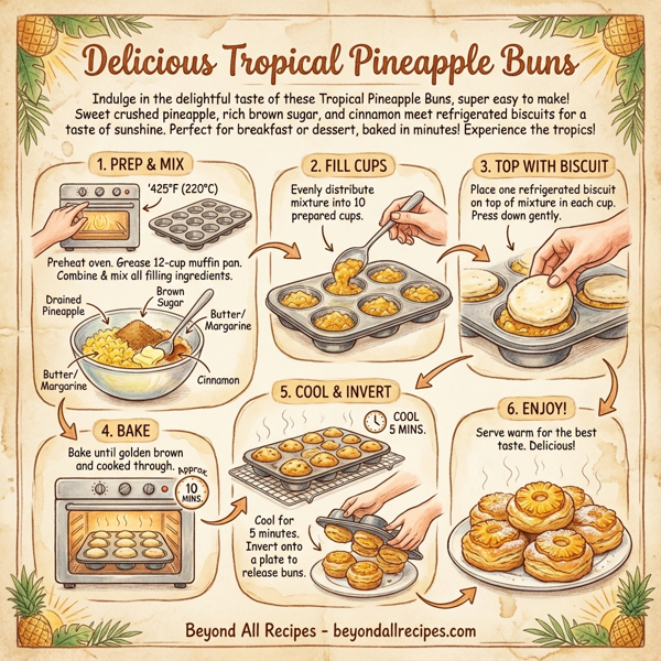 Delicious Tropical Pineapple Buns instructions