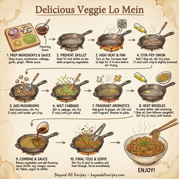 Delicious Veggie Lo Mein instructions