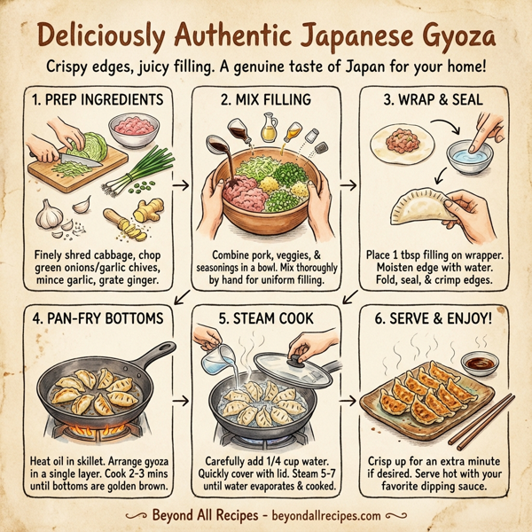 Deliciously Authentic Japanese Gyoza instructions