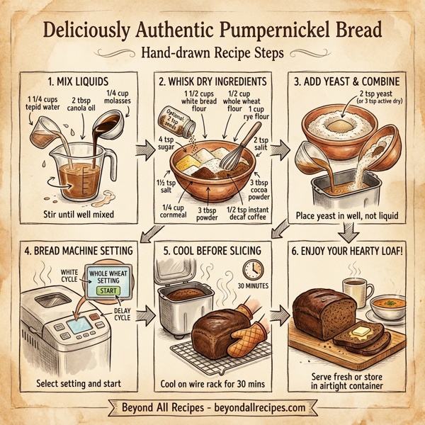 Deliciously Authentic Pumpernickel Bread instructions