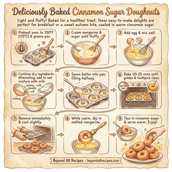 Deliciously Baked Cinnamon Sugar Doughnuts instructions