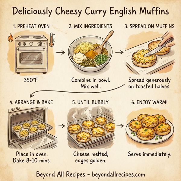 Deliciously Cheesy Curry English Muffins instructions