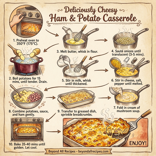 Deliciously Cheesy Ham & Potato Casserole instructions