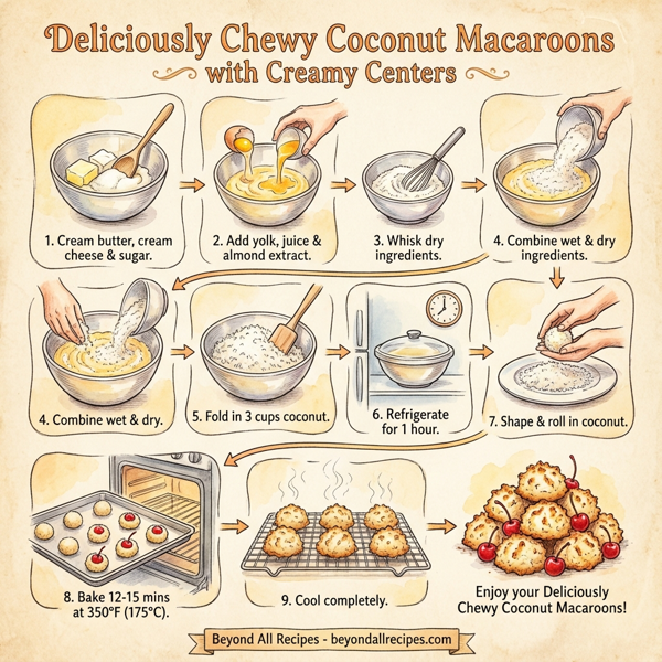 Deliciously Chewy Coconut Macaroons with Creamy Centers instructions