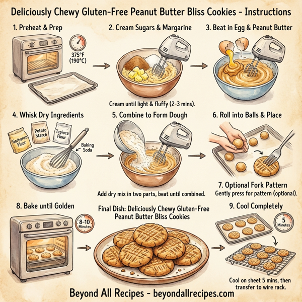Deliciously Chewy Gluten-Free Peanut Butter Bliss Cookies instructions