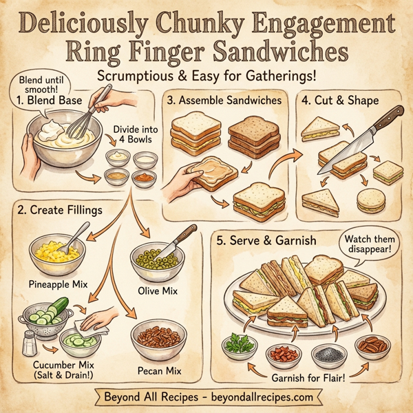 Deliciously Chunky Engagement Ring Finger Sandwiches instructions