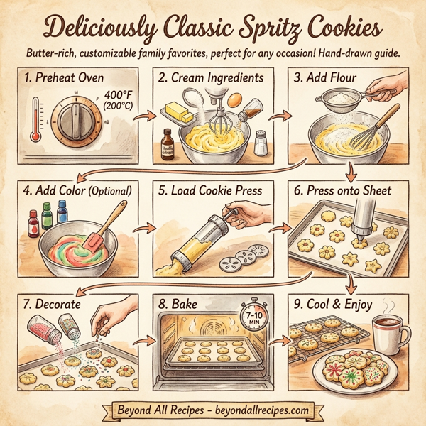 Deliciously Classic Spritz Cookies instructions