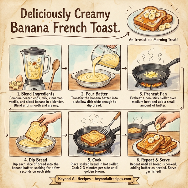 Deliciously Creamy Banana French Toast instructions