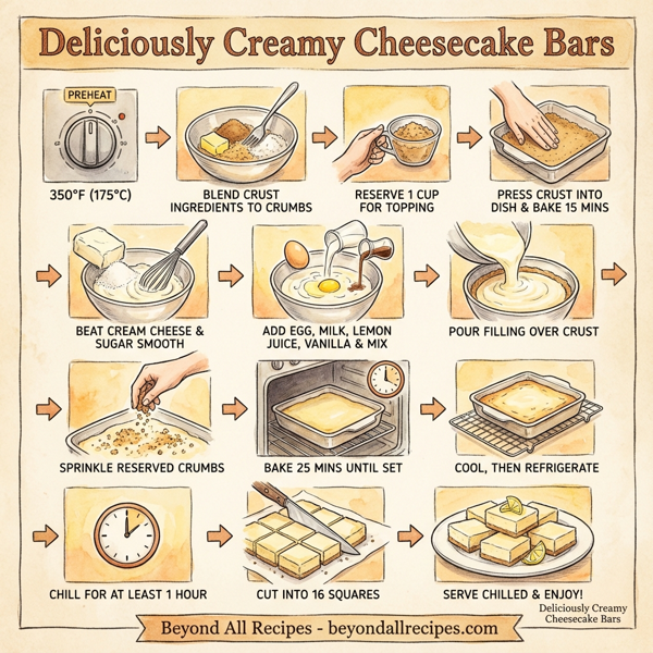 Deliciously Creamy Cheesecake Bars instructions