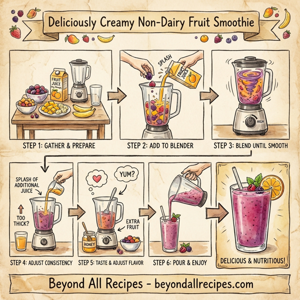 Deliciously Creamy Non-Dairy Fruit Smoothie instructions