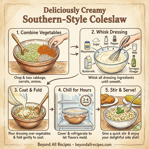 Deliciously Creamy Southern-Style Coleslaw instructions