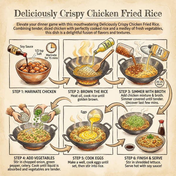 Deliciously Crispy Chicken Fried Rice instructions