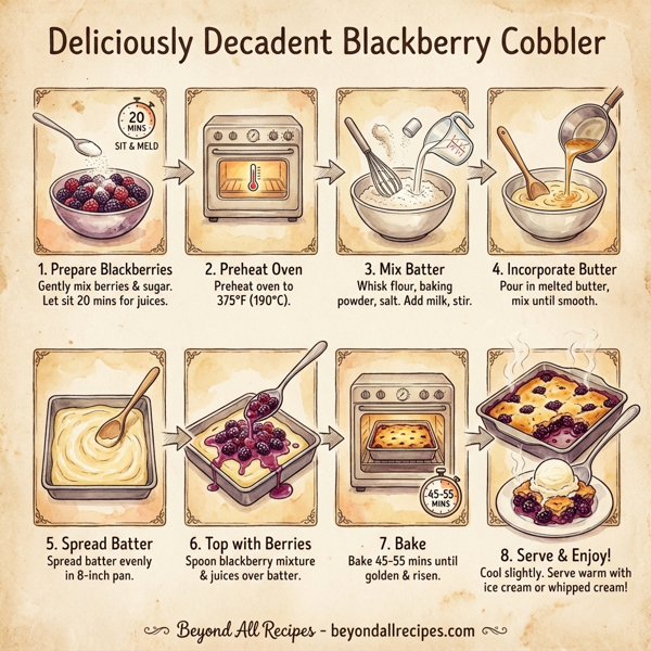 Deliciously Decadent Blackberry Cobbler instructions