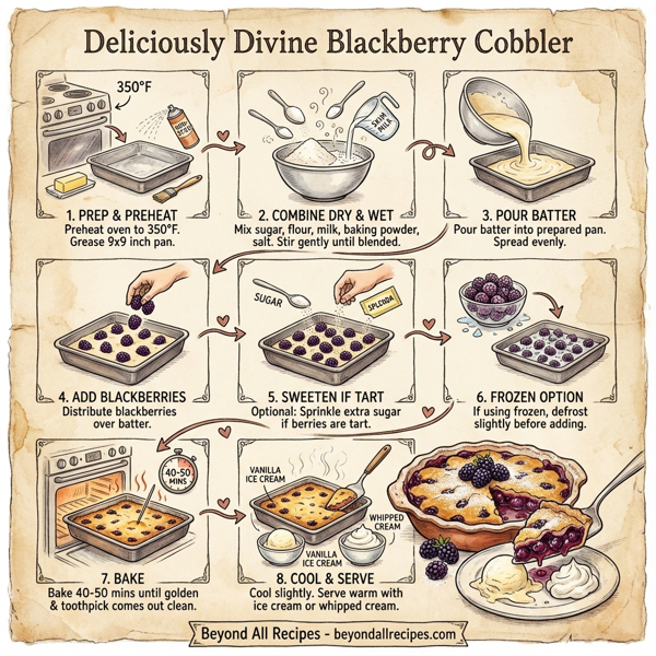 Deliciously Divine Blackberry Cobbler instructions