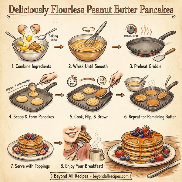 Deliciously Flourless Peanut Butter Pancakes instructions