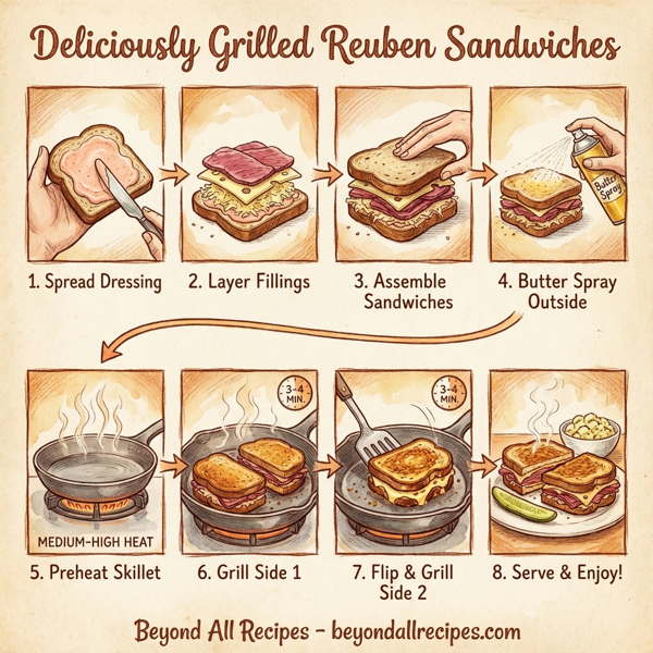 Deliciously Grilled Reuben Sandwiches instructions