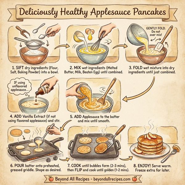 Deliciously Healthy Applesauce Pancakes instructions