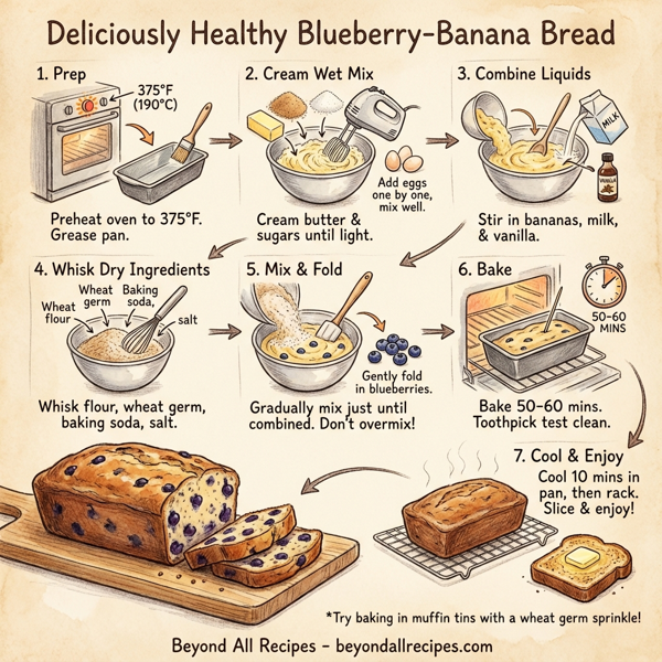 Deliciously Healthy Blueberry-Banana Bread instructions