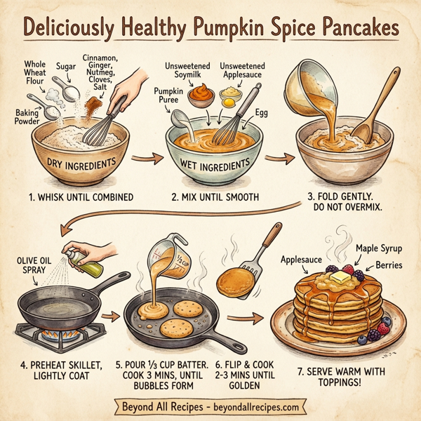 Deliciously Healthy Pumpkin Spice Pancakes instructions