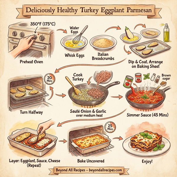 Deliciously Healthy Turkey Eggplant Parmesan instructions