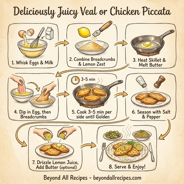 Deliciously Juicy Veal or Chicken Piccata instructions