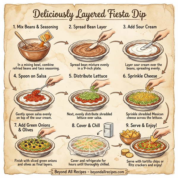Deliciously Layered Fiesta Dip instructions