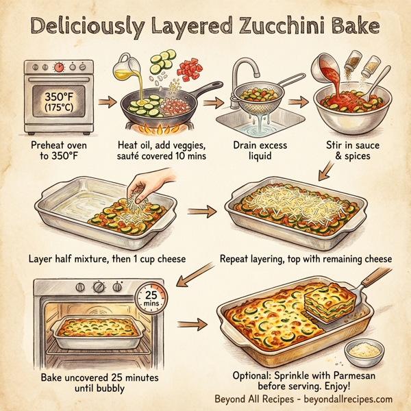 Deliciously Layered Zucchini Bake instructions