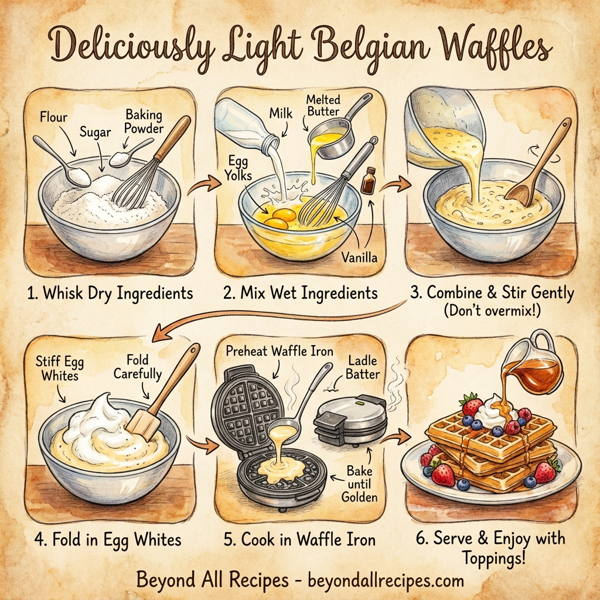 Deliciously Light Belgian Waffles instructions