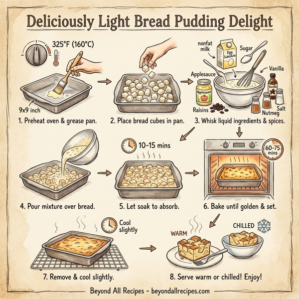 Deliciously Light Bread Pudding Delight instructions