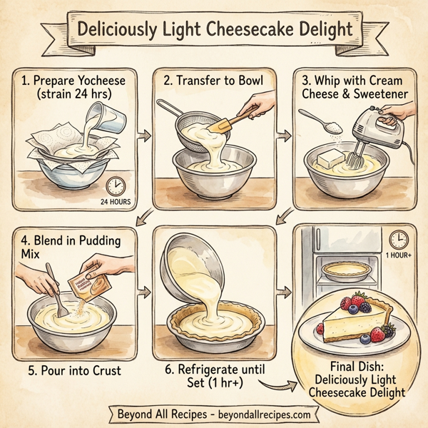 Deliciously Light Cheesecake Delight instructions