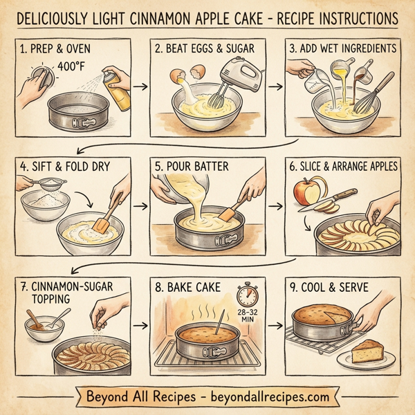 Deliciously Light Cinnamon Apple Cake instructions